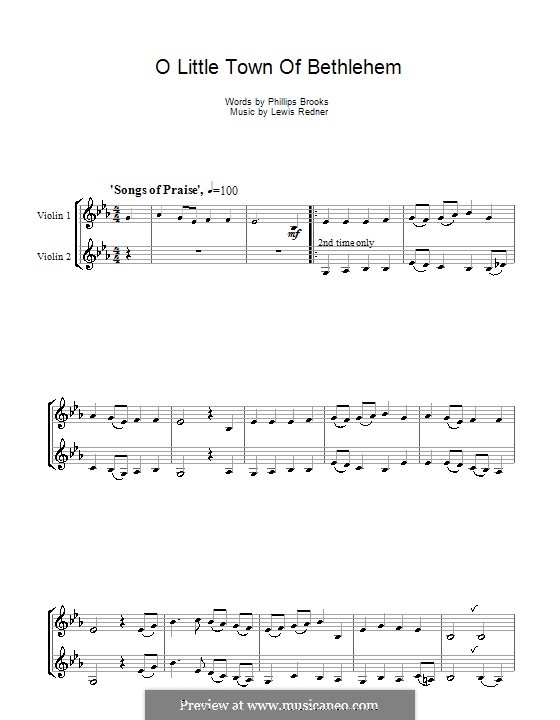 Two instruments version: para dois violinos by Lewis Henry Redner
