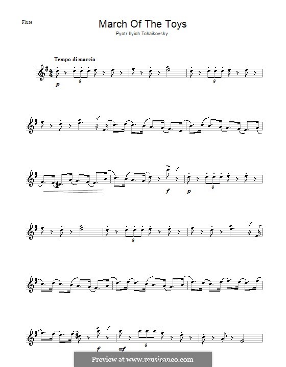 No.2 March: para flauta by Pyotr Tchaikovsky