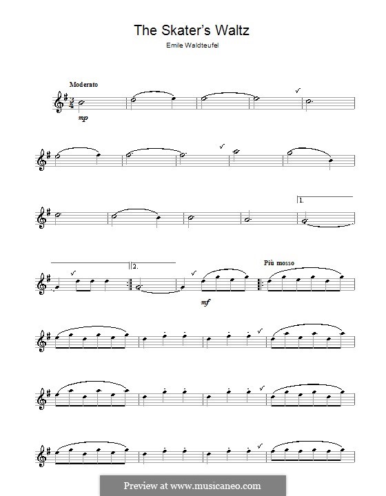 The Skaters Waltz: para Saxofone Alto by Émile Waldteufel