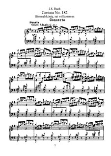 Himmelskönig, sei willkommen, BWV 182: Partitura piano-vocal by Johann Sebastian Bach