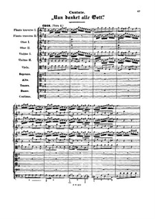 Nun danket alle Gott, BWV 192: Partitura completa by Johann Sebastian Bach