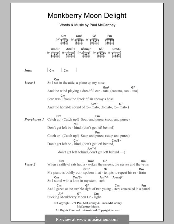 Monkberry Moon Delight: Letras e Acordes by Paul McCartney