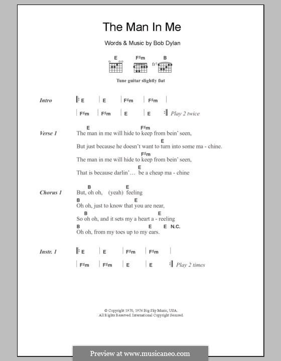 The Man in Me: Letras e Acordes by Bob Dylan