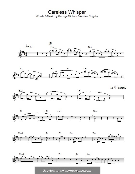 Careless Whisper: para clarinete by Andrew Ridgeley, George Michael