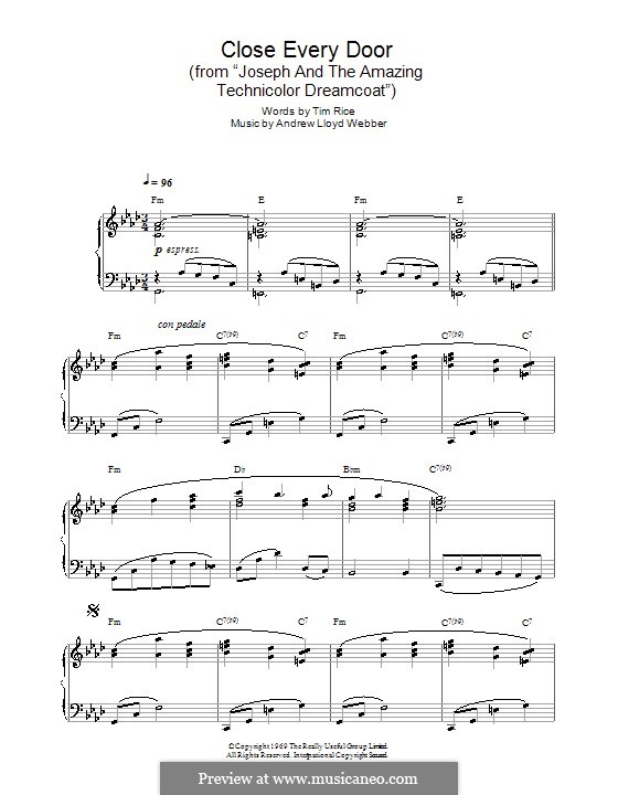 Close Every Door: Para Piano by Andrew Lloyd Webber