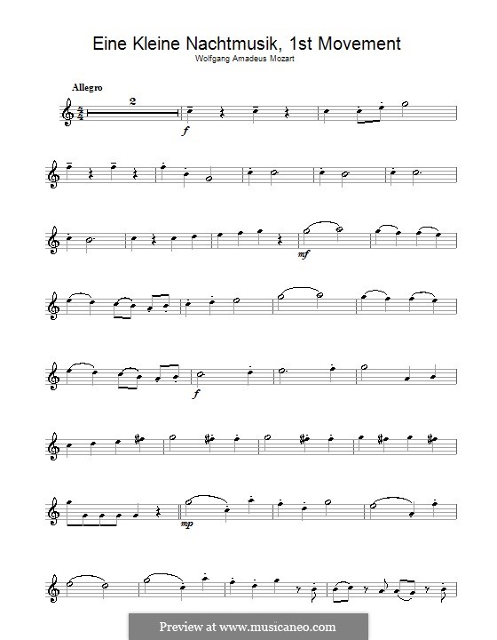 Allegro: para flauta by Wolfgang Amadeus Mozart