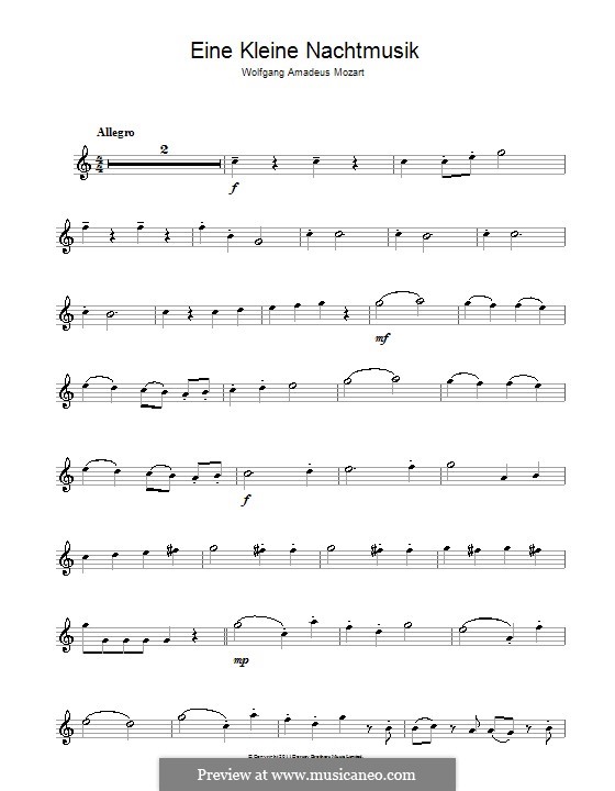 Allegro: para saxofone by Wolfgang Amadeus Mozart