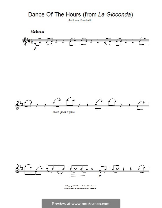 Dance of the Hours: para flauta by Amilcare Ponchielli