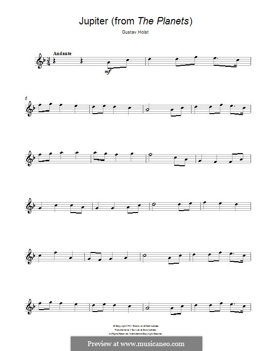 Jupiter: para flauta by Gustav Holst