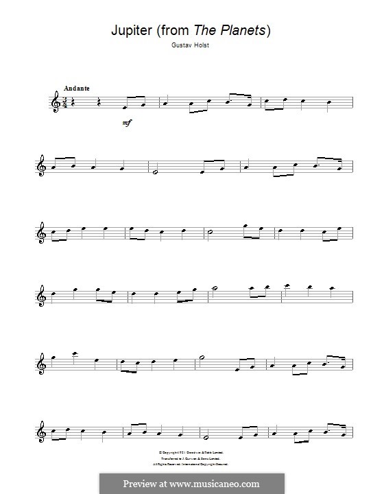 Jupiter: para saxofone by Gustav Holst