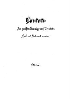 Geist und Seele wird verwirret, BWV 35: Partitura completa by Johann Sebastian Bach
