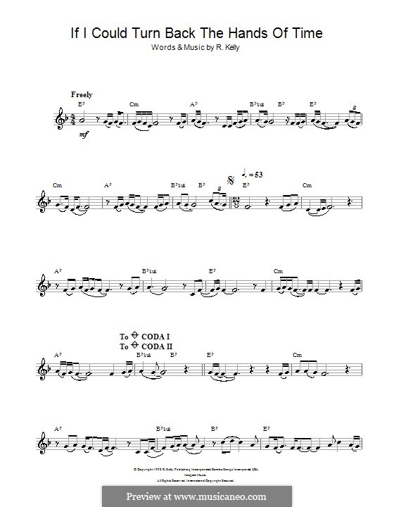 If I Could Turn Back the Hands of Time: para clarinete by Robert Kelly