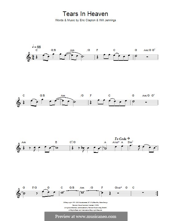 Tears in Heaven: para flauta by Eric Clapton, Will Jennings