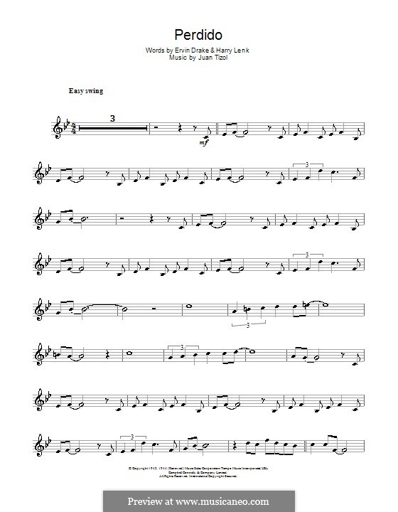 Perdido (Duke Ellington): para trompeta by Juan Tizol