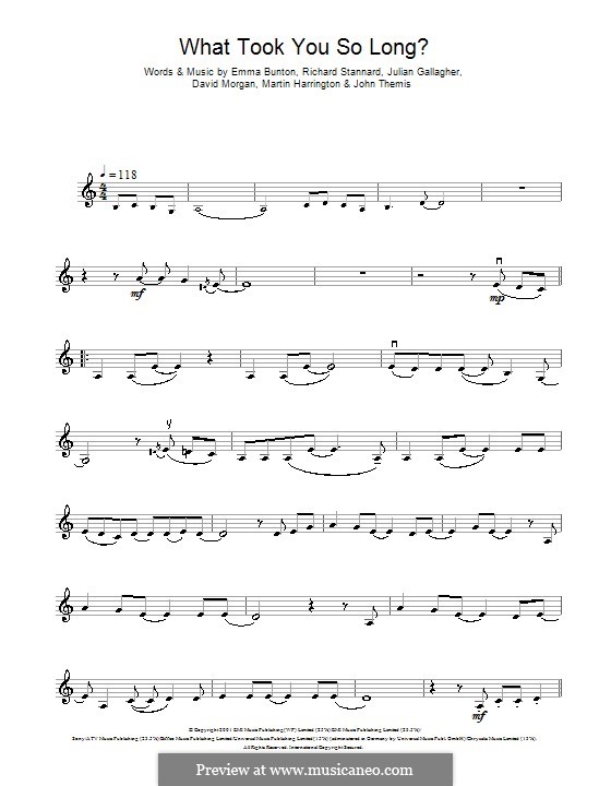 What Took You So Long?: para violino by Dave Morgan, Emma Bunton, John Themis, Julian Gallagher, Martin Harrington, Richard Stannard