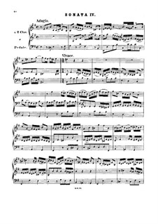 Trio Sonata No.4 in E Minor for Organ, BWV 528: For a single performer by Johann Sebastian Bach