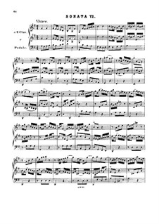 Trio Sonata for Organ No.6 in G Major, BWV 530: para um único musico (Editado por H. Bulow) by Johann Sebastian Bach