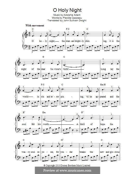 Piano version: versão facil para piano (C maior) by Adolphe Adam