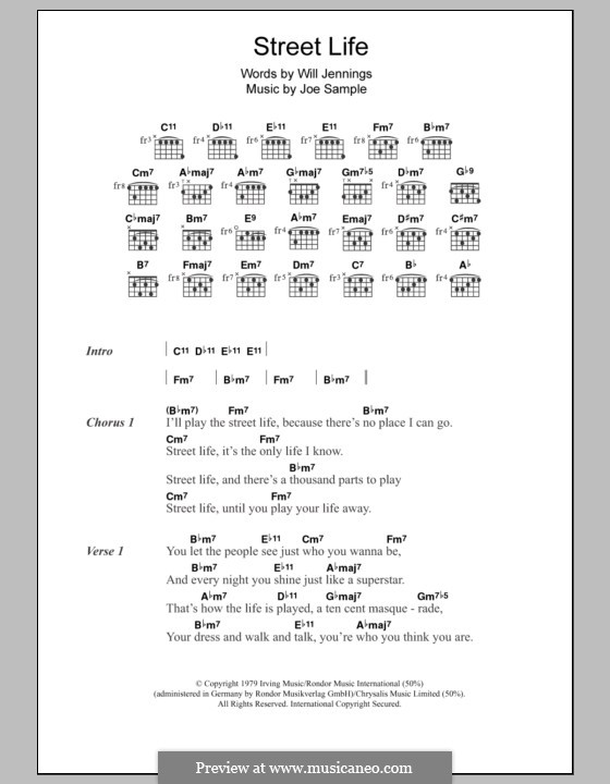 Street Life (The Crusaders): Letras e Acordes by Joe Sample