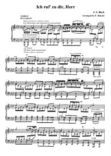 Ich ruf' zu dir, Herr Jesu Christ (I Call on Thee, Lord), BWV 639: Para Piano by Johann Sebastian Bach