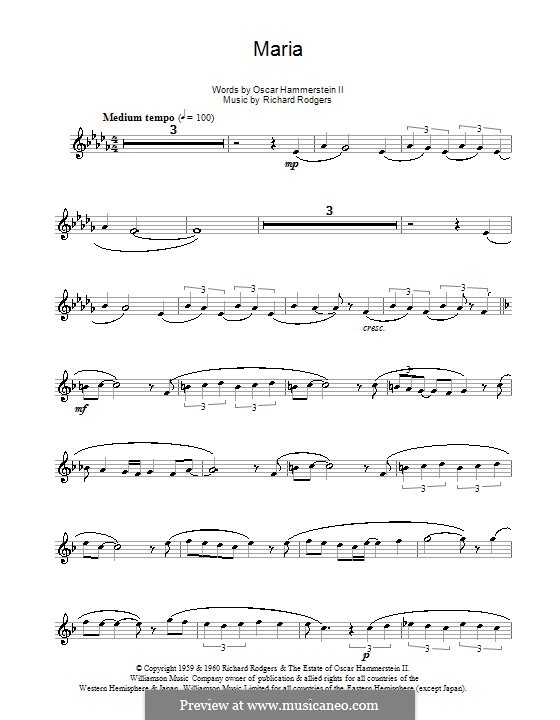 Maria (from The Sound of Music): para Saxofone Alto by Richard Rodgers