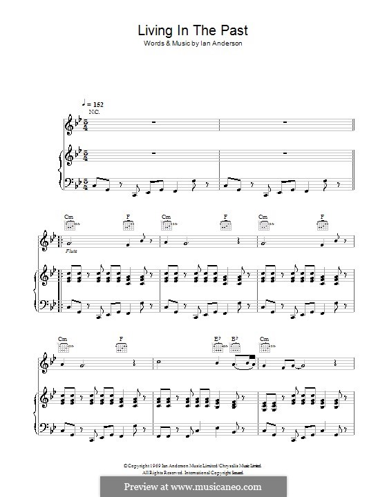 Living in the Past (Jethro Tull): Para vocais e piano (ou Guitarra) by Ian Anderson