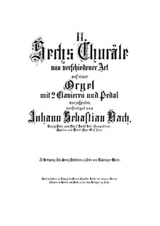 Chorale Preludes II (Schübler Chorales): set completo, BWV 645-650 by Johann Sebastian Bach