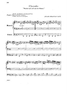 Chorale Preludes II (Schübler Chorales): Wachet auf, ruft uns die Stimme (Wake Up, Cries the Watchmen's Voice), BWV 645 by Johann Sebastian Bach