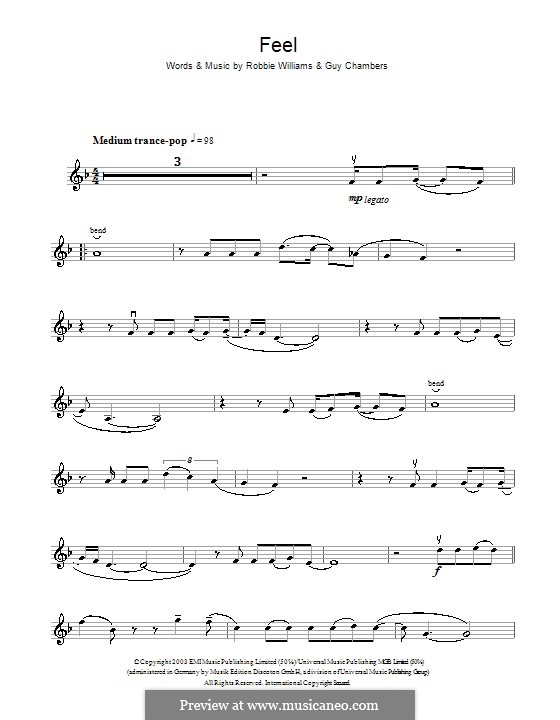 Feel: para violino by Guy Chambers, Robbie Williams