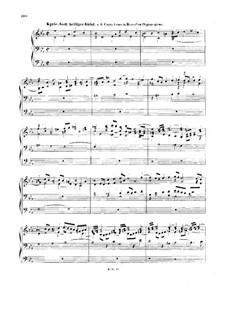 Chorale Preludes IV (German Organ Mass): Kyrie. Gott heiliger Geist (God Holy Spirit). Large Version, BWV 671 by Johann Sebastian Bach