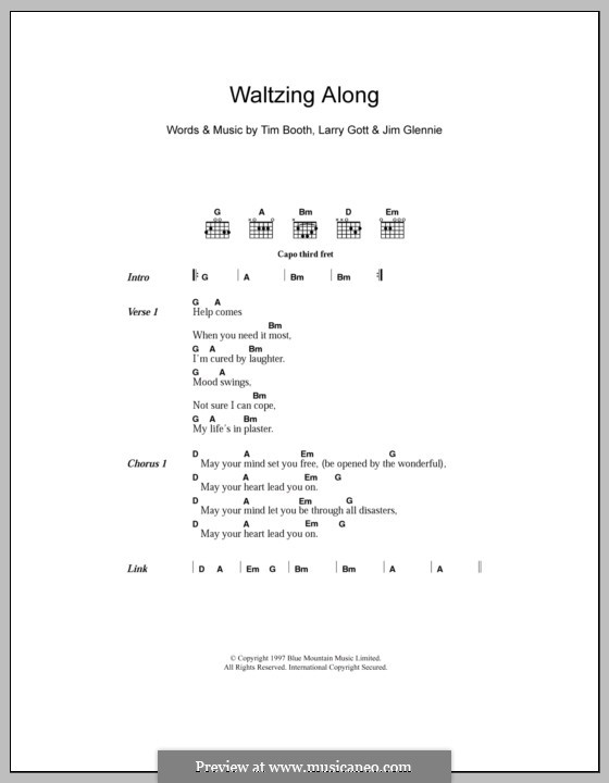 Waltzing Along (James): Letras e Acordes by James Glennie, Jim Glennie, Lawrence Gott, Tim Booth