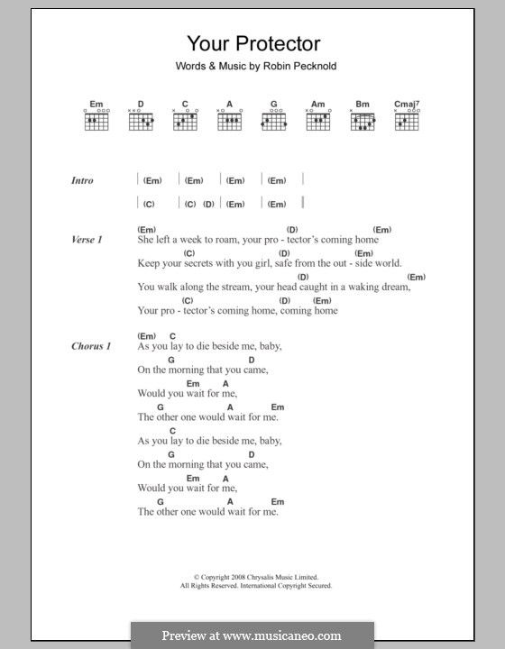 Your Protector (Fleet Foxes) por R. Pecknold Partituras on músicaNeo