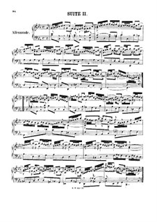 Suite No.2 in C Minor, BWV 813: para cravo by Johann Sebastian Bach