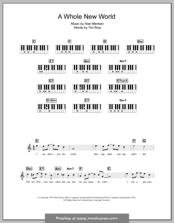 Instrument version: para teclado by Alan Menken