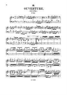 Suite (Overture) No.3 in F Major, BWV 820: para cravo by Johann Sebastian Bach