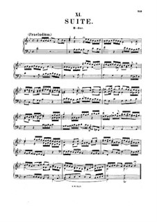 Suite for Harpsichord No.4 in B Flat Major, BWV 821: para um único musico (Editado por H. Bulow) by Johann Sebastian Bach