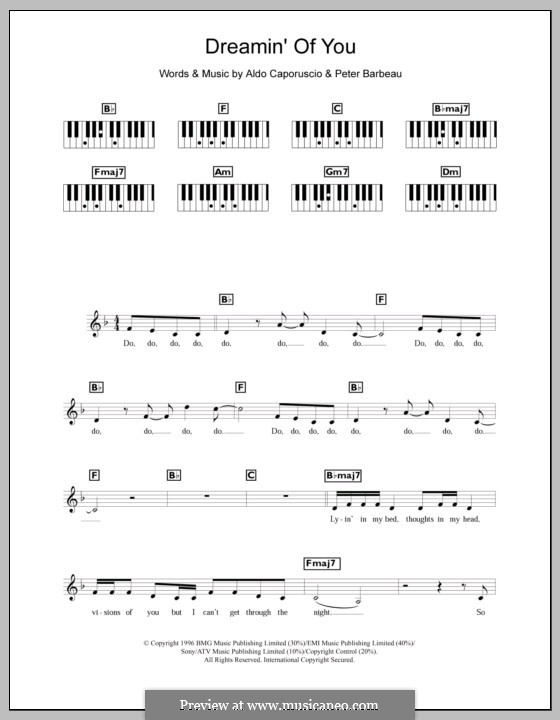 Dreamin' of You (Celine Dion): para teclado by Aldo Caporuscio, Peter Barbeau