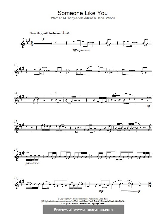 Someone Like You: para flauta by Adele, Daniel Wilson