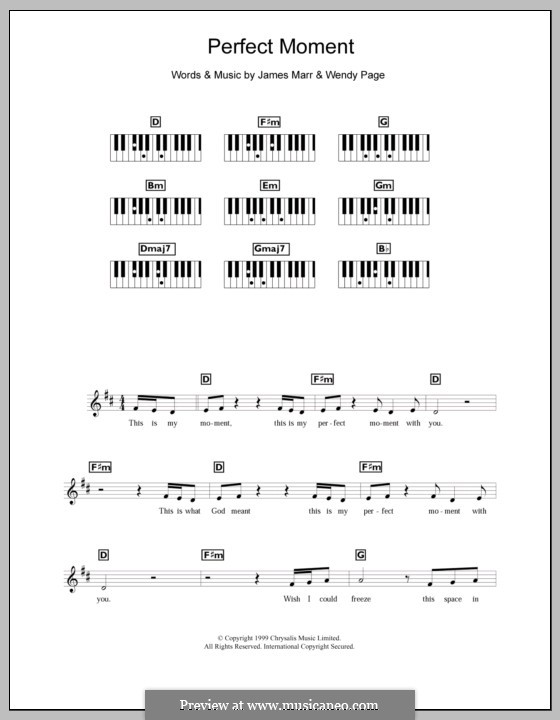 Perfect Moment: para teclado by James Marr, Wendy Page