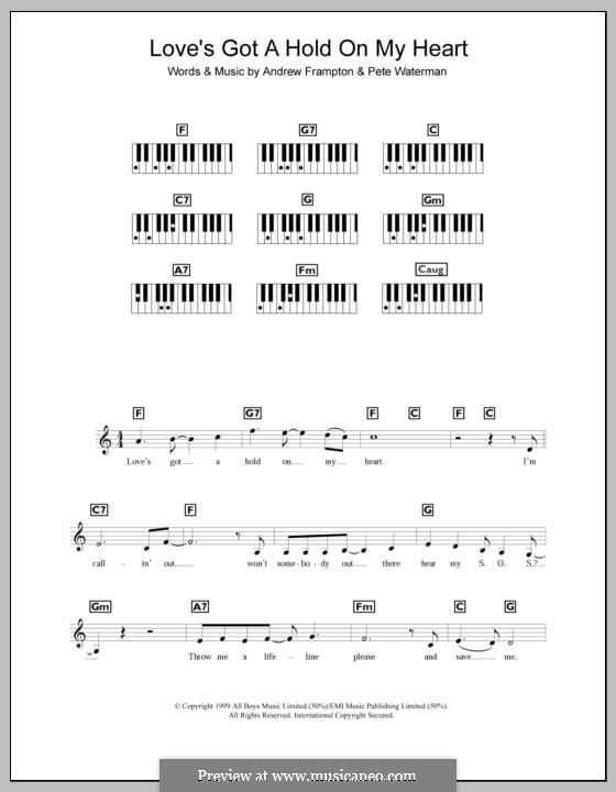 Love's Got a Hold on My Heart (Steps): para teclado by Andrew Frampton, Pete Waterman