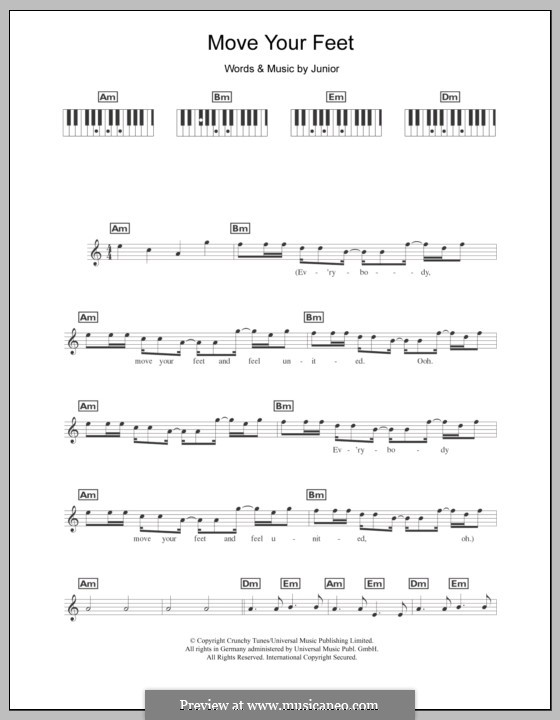 Move Your Feet: para teclado by  Junior Senior