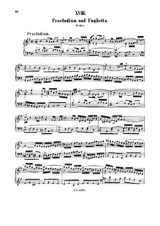 Prelude and Fughetta in G Major, BWV 902: para cravo by Johann Sebastian Bach