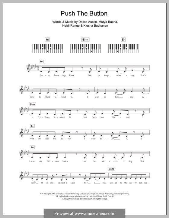 Push the Button (Sugababes) por D. Austin, H. Range, K. Buchanan, M. Buena em músicaNeo