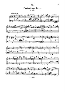 Fantasia and Fugue in A Minor, BWV 904: para cravo by Johann Sebastian Bach