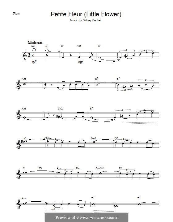 Petite Fleur (Little Flower): para flauta by Sidney Bechet