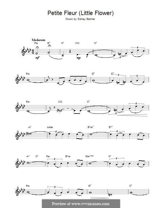 Petite Fleur (Little Flower): para Saxofone Alto by Sidney Bechet