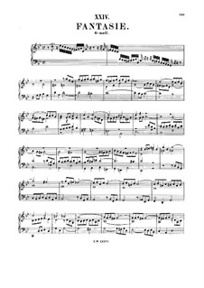 Fantasia in G Minor, BWV 917: para cravo by Johann Sebastian Bach