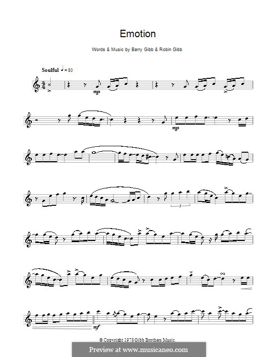 Emotion (Destiny's Child): para flauta by Barry Gibb, Robin Gibb