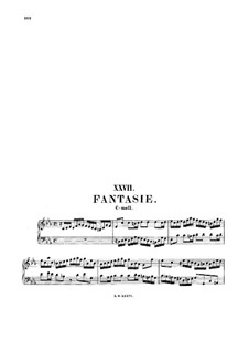 Fantasia in C Minor, BWV 919: para teclado by Johann Sebastian Bach