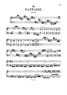 Fantasia in G Minor, BWV 920: para cravo by Johann Sebastian Bach